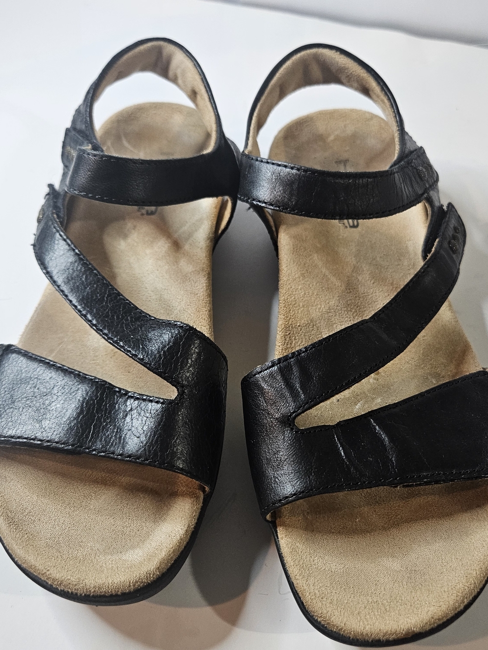 Halsa Footwear "Denia" Black Leather Strappy Women's Sandals